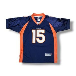 Authentic Reebok NFL Denver Broncos Tim Tebow #15 Youth's L Made In Russia